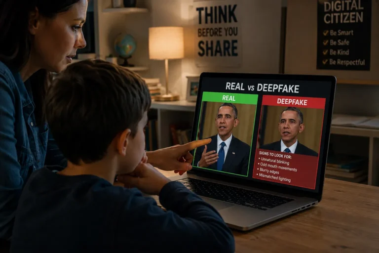 Teaching Children to Spot AI-Generated Content and Deepfakes